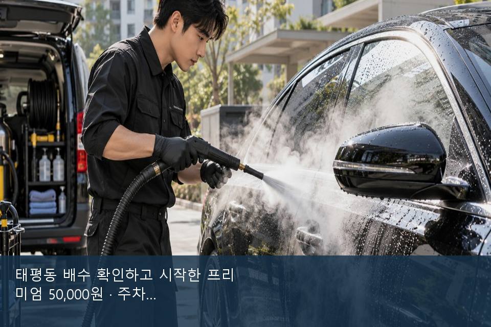 태평동 배수 확인하고 시작한 프리미엄 50,000원 · 주차장에서 부른 날