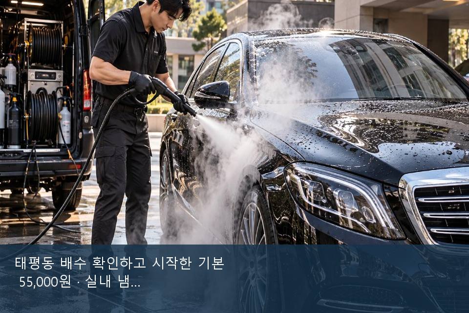 태평동 배수 확인하고 시작한 기본 55,000원 · 실내 냄새를 연 기록